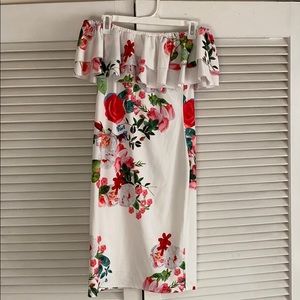 Floral off the shoulder dress